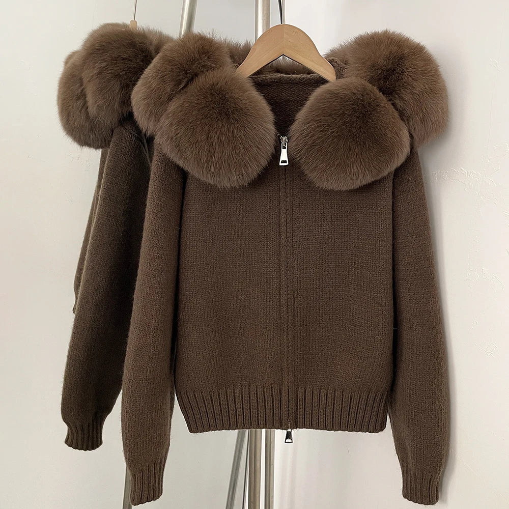 Nola Fur Knitwear Coat