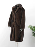 Neve Long Fur Trench Coat