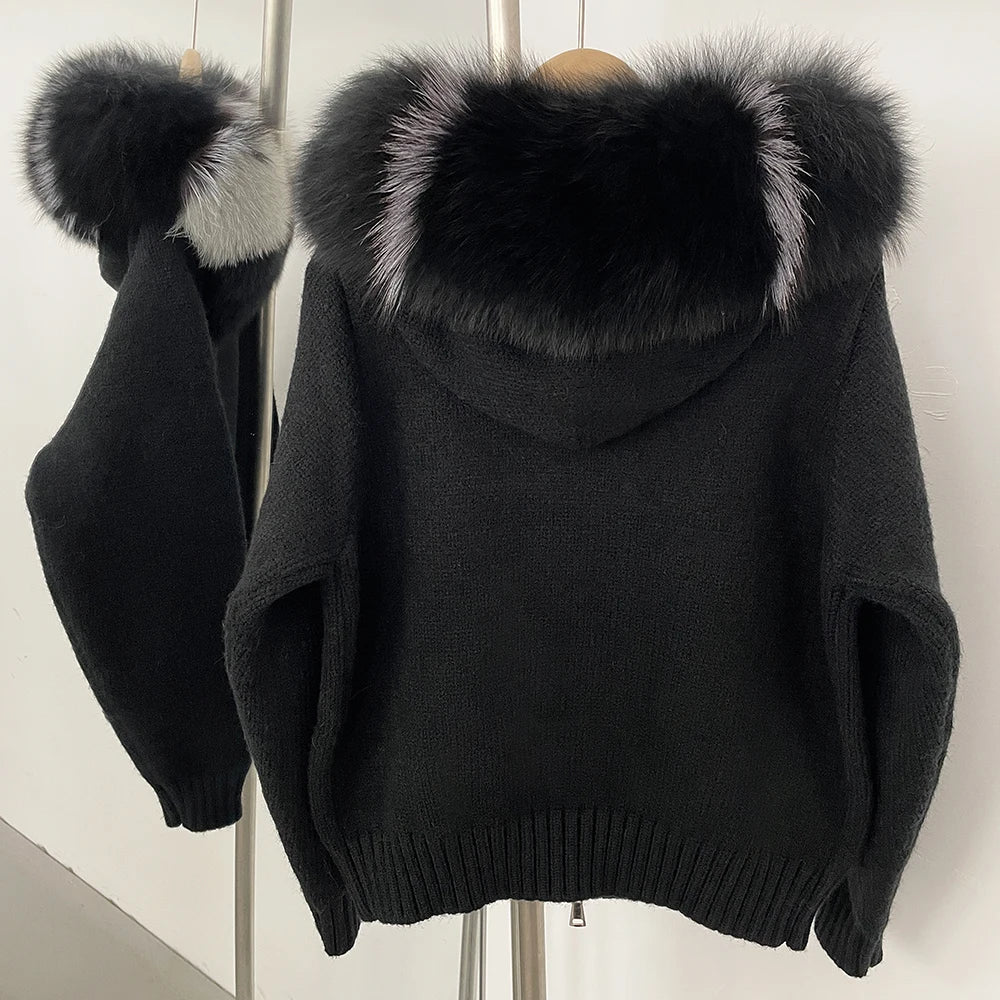 Nola Fur Knitwear Coat