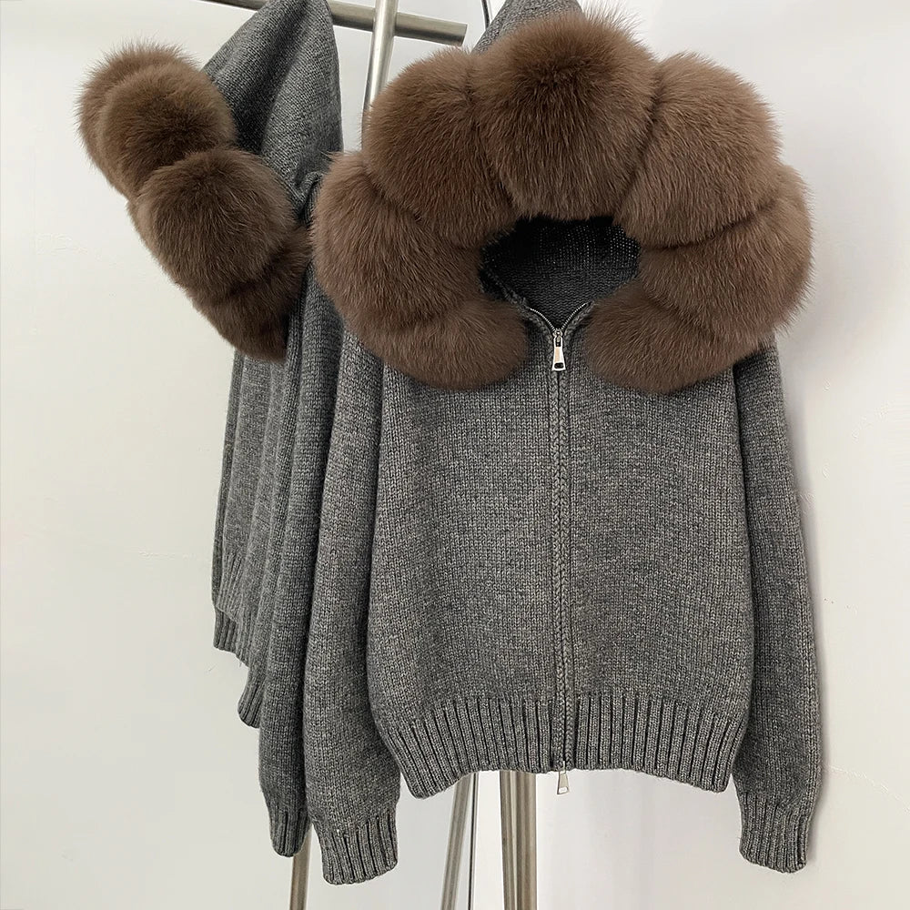 Nola Fur Knitwear Coat